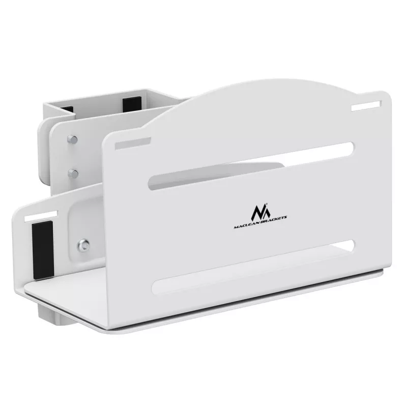 CPU-houder MACLEAN MC-116W, in hoogte verstelbaar en draaibaar ontwerp voor montage onder het bureau