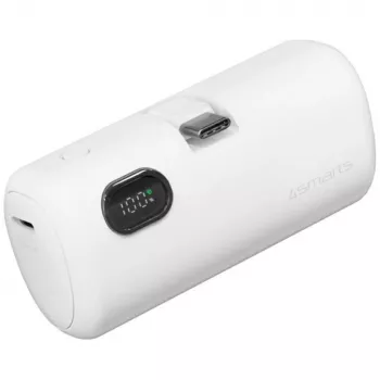 Powerbank 4smarts 541657 5000 mAh Li-Ion wit USB-C 2 aansluitingen PD 2.0 PPS Quick Charge 3.0 3,63 V