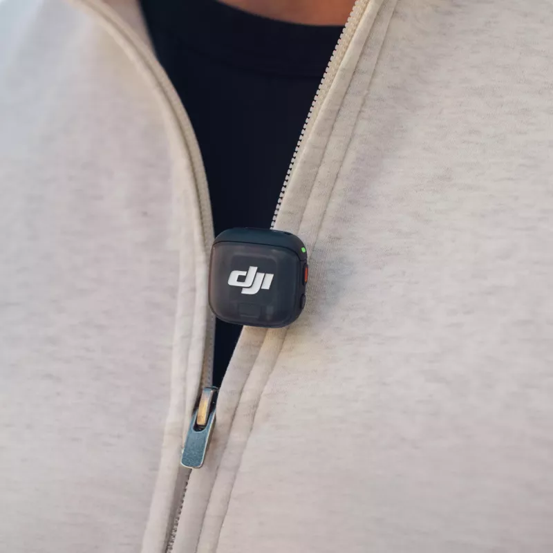 Draadloze bodypack-zender DJI MIC 3 – compacte draagbare microfoonzender, zwart/grijs