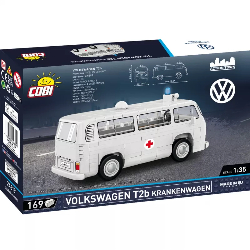 Cobi modelbouwpakket Volkswagen T2b ambulance 1:35 grijs