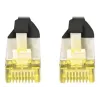 DIGITUS CAT 6A S/FTP patchkabel DK-1644-A-020-BL-10, 2 m, zwart, 10 stuks
