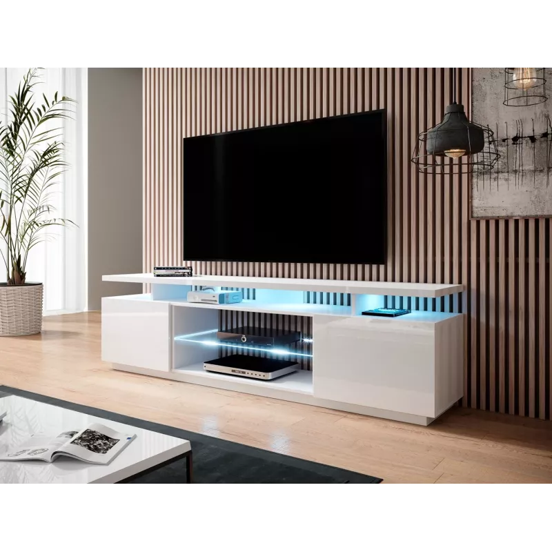 RTV-kast EVA 180x40x56 wit/wit glanzend