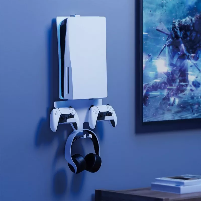 Wandhouder MACLEAN RS181 voor PlayStation 5 — ruimtebesparend ontwerp, eenvoudige installatie