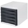 helit ladebox zwart DIN A4 met 5 laden (H6129998)