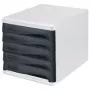 helit ladebox zwart DIN A4 met 5 laden (H6129998)