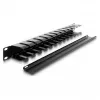 Delock 67628 19" kabelmanagementpaneel met borstel, 1U, zwart