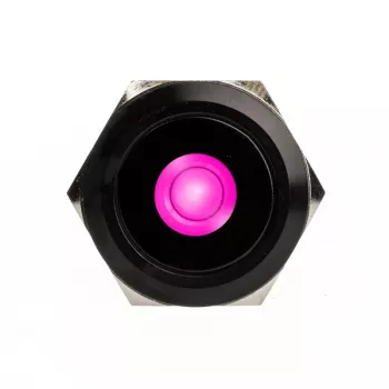 DimasTech vandalismusschakelaar 25mm Blackline Dot RGB (PD224) vandalismebestendige drukschakelaar