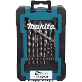 Borenset Makita D-78352 HSS-GS, 19-delig van snelstaal spiraalboren