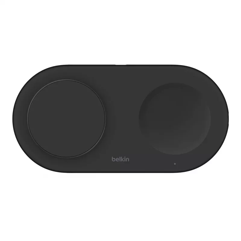 Belkin WIZ021VFBK – 2-in-1 draadloos laadstation met Qi2-technologie 15 W, zwart