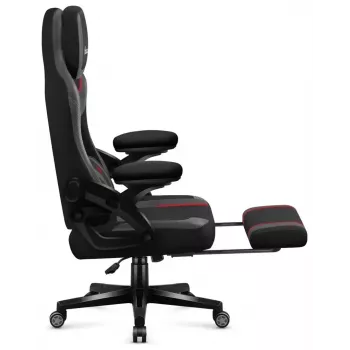 Gaming-stoel huzaro Force 4.6 — ergonomische stofzitting, in hoogte verstelbaar, kantelbaar, lendensteun, 130 kg max., zittingsbreedte 41 cm