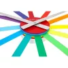 NeXtime klok 2995di Colour Guide, Ø 60 cm, wand, meerkleurig