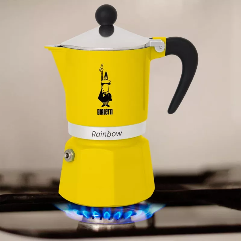 Moka pot Bialetti Rainbow zwart geel