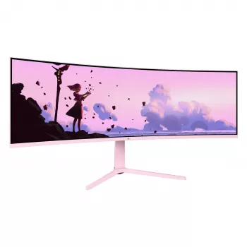 Curved monitor Arozzi Nova 49” (124,5 cm) dual QHD 5120×1440 LED VA 32:9 4 ms roze