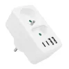 Power splitter MACLEAN MCE249 F/W – 2x stopcontacten (16A + 6A) en 4x USB (2x A, 2x C PD 20W)