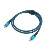 USB-C-kabel M/M USB4 1,5M 240W 60Hz zwart-blauw