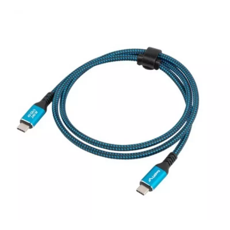 USB-C-kabel M/M USB4 1,5M 240W 60Hz zwart-blauw