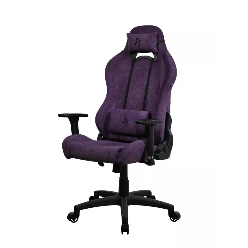 Gamingstoel Arozzi Torretta SoftFabric paars – ergonomisch ontwerp, verstelbare armleuningen, kantelbare rugleuning