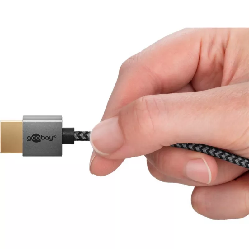 Plus Slim High-Speed-HDMI-kabel met Ethernet, 8K @ 60Hz grijs, 2 meter