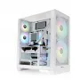 Computergehäuse THERMALTAKE View 390 TG Snow White Mid-Tower met zij- en voorpanelen van gehard glas