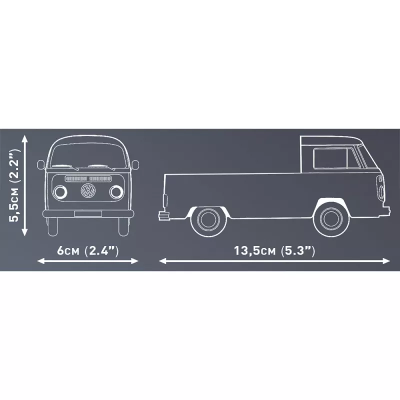 Cobi modelbouwpakket Volkswagen T2a pick-up 1:35 grijs