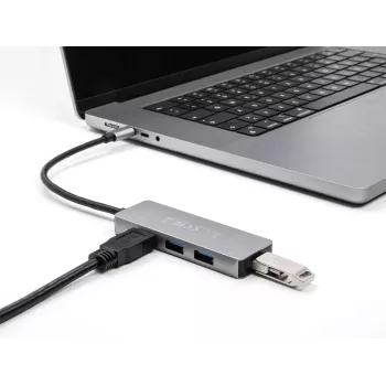 DeLOCK 63173 USB-hub Type-C 5000 Mbit/s zwart