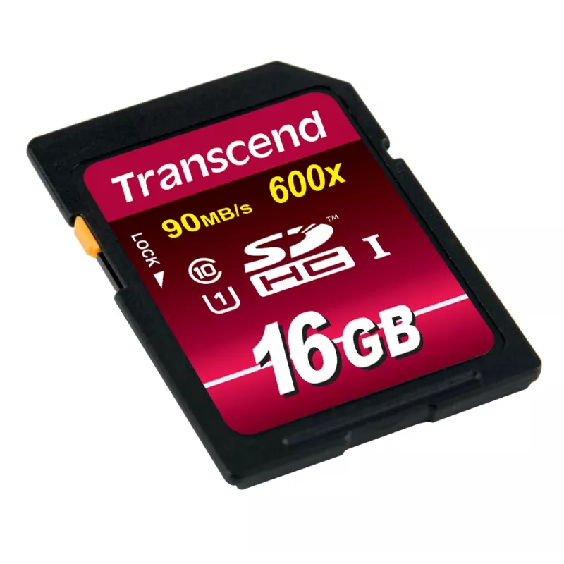 Flashgeheugen Transcend 16GB SDHC Class 10 UHS-I 600x TS16GSDHC10U1