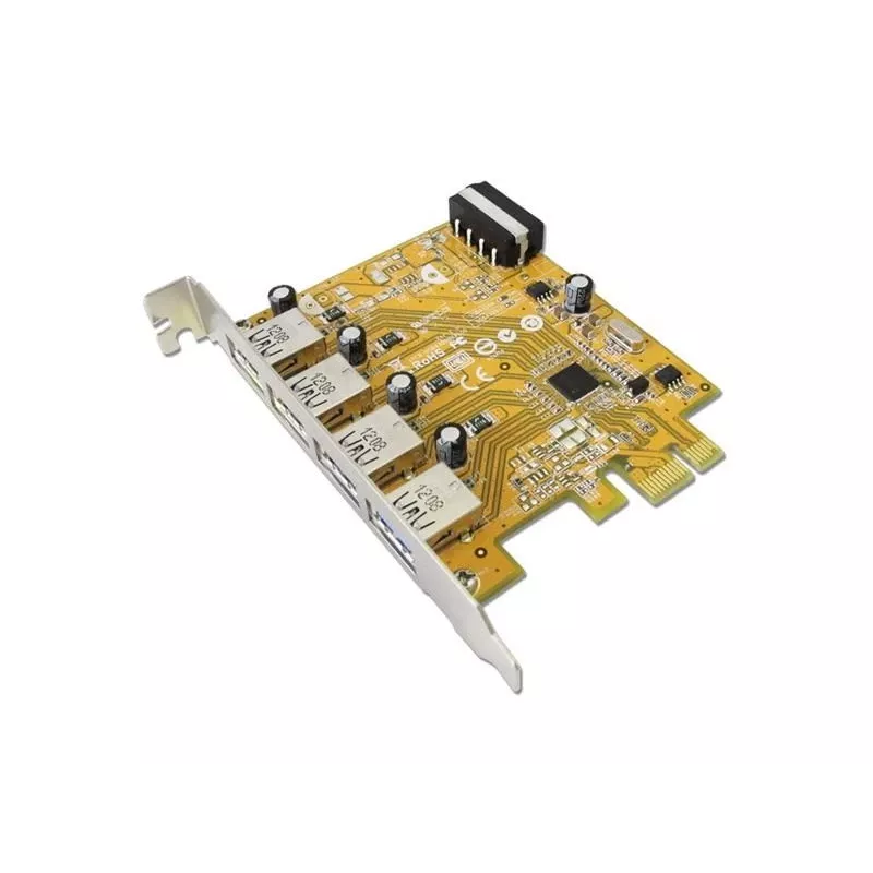 Sunix USB4300N PCIe 2.0 x1-interfacekaart, 4x USB 3.0