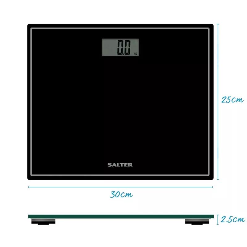 Salter 9207 BCFEU12 compacte elektronische personenweegschaal - zwart