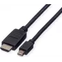 ROLINE Mini DisplayPort-kabel, Mini DP-HDTV, ST/ST, zwart, 1,5 m