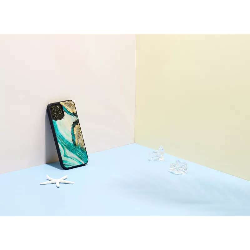 iKins hoesje voor Apple iPhone 12 Pro Max – design aqua agaat
