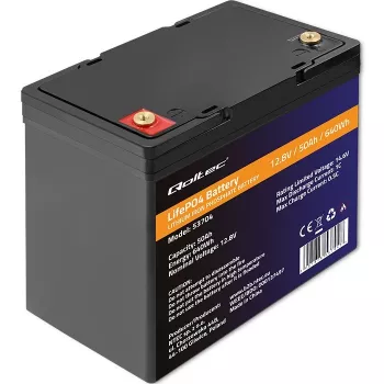 LiFePO4-batterij QOLTEC 12,8 V 50 Ah (model 53704) voor backup en energieopslag