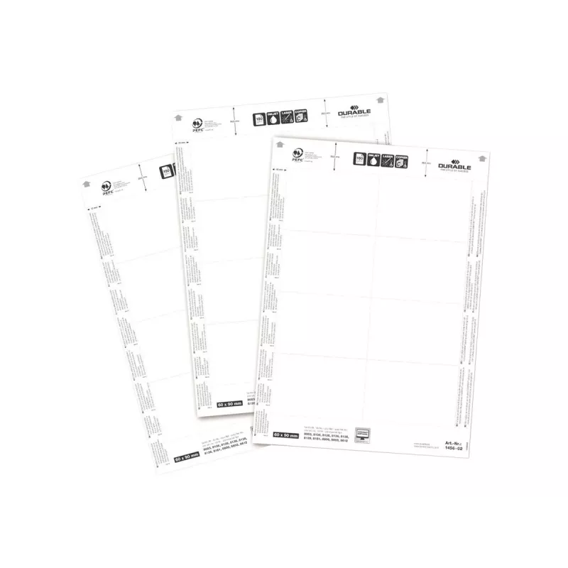 Naamkaartje-insteek Durable 1456-02 60x90 mm wit