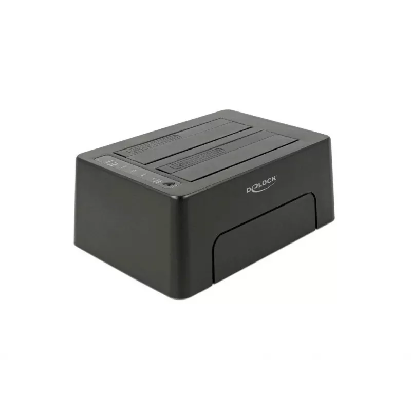 DeLOCK - HDD-dockingstation bays: 2 - SATA 6Gb/s - 6 Gbit/s - USB 3.1 (Gen 2) - zwart (63957)