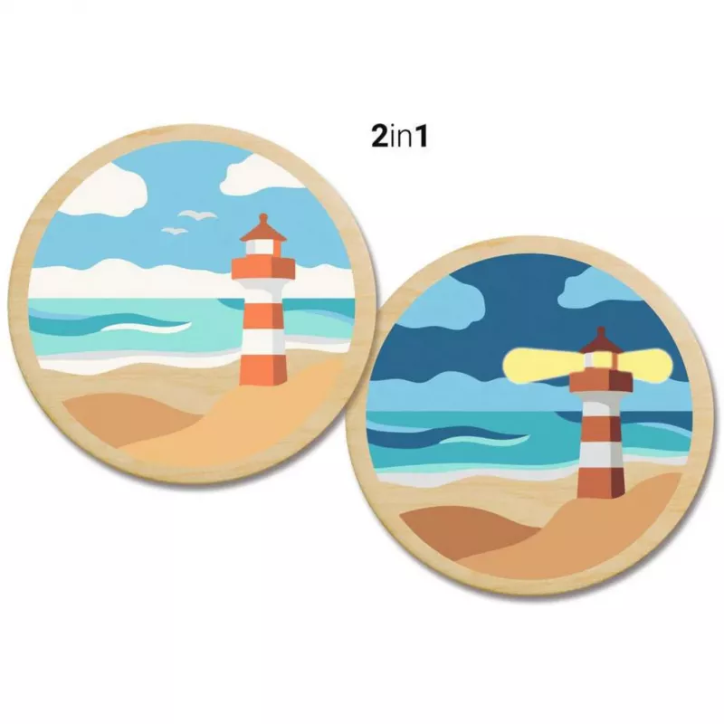 Houten creatieve set Ravensburger CreArt – zeelandschap, model 25924