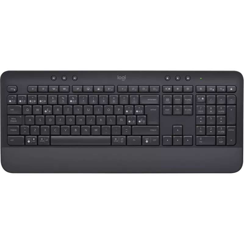 Logitech Signature K650 - toetsenbord - draadloos - Bluetooth 5.1 - QWERTY - Spaans - grafiet (920-010917)