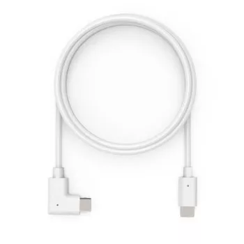 Compulocks 6ft USB-C naar USB-C 90 graden 2.0 laad- en datakabel - USB-kabel - 24-polig USB-C (M) recht naar 24-polig USB-C (M) haaks rechts - 1,83 m - wit - voor Compulock
