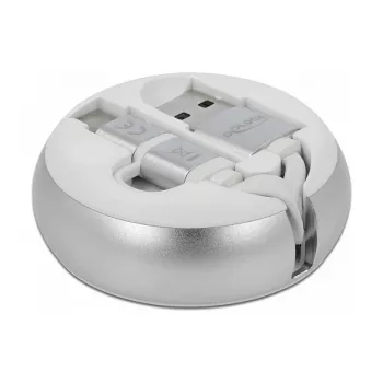 Oprolbaar kabel DeLOCK USB 2.0 2 in 1 Type-A naar Micro-B en USB-C™