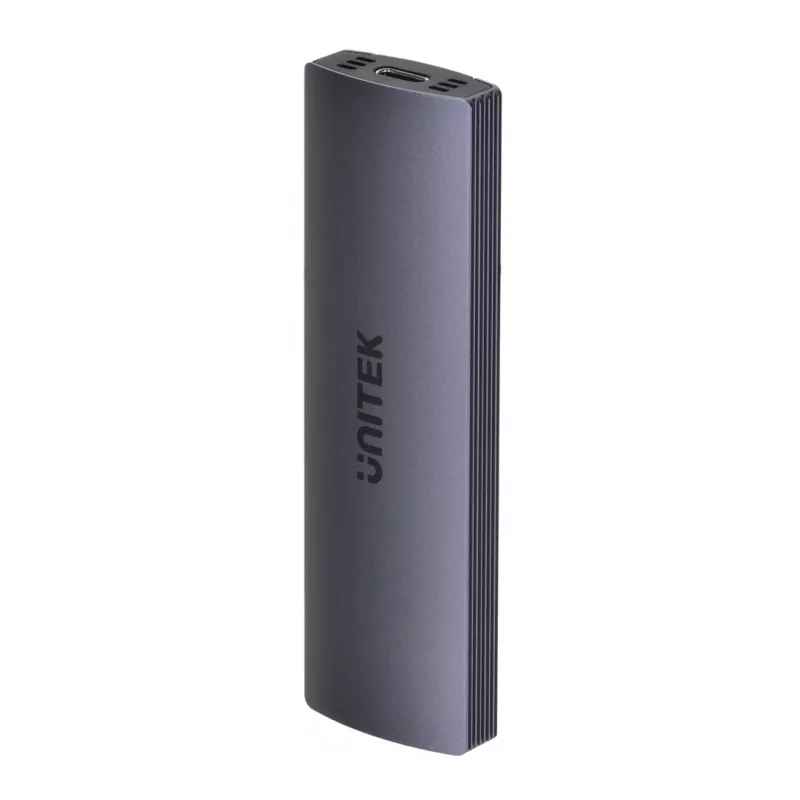 M.2 SSD-behuizing Unitek uDrive grijs — M.2 (2230/2242/2260/2280), NVMe/SATA III, USB-C 10 Gbit/s, aluminium