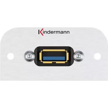 Kindermann Konnect 54 alu - modulair faceplate-snap-in - USB Type A (7441000529)