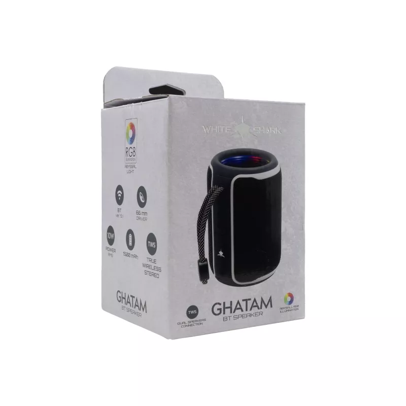 White Shark GBT-3007 Ghatam zwart/wit