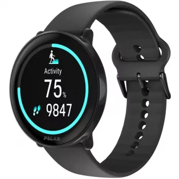 Polar Ignite 3 - sporthorloge met band - silicone - bandmaat: S/L - display 3,3 cm (1,28 inch) - 32 MB - Bluetooth - 35 g - Night Black (900106234)