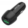 Auto-oplader Unitek P1400A met USB-C en USB-A, 38W, Quick Charge 3.0, ingang 12–24V, zwart