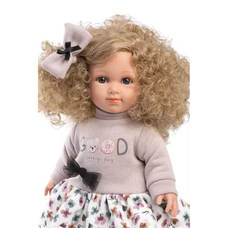 Puppe Llorens Elena 35 cm — zachte pop, handbeschilderd gezicht en ledematen