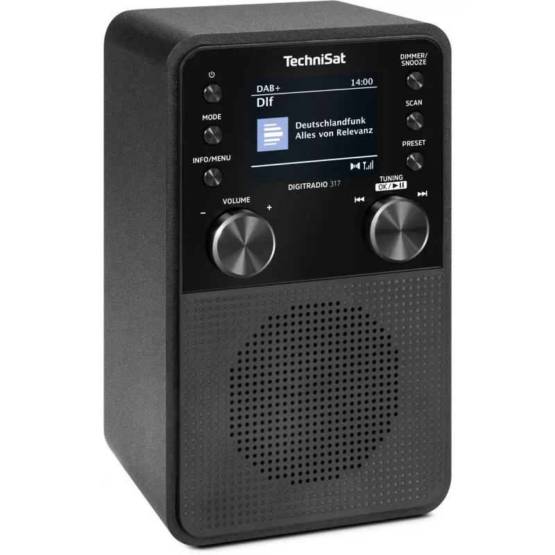 Digitale radio TECHNISAT DigitRadio 317 — zwart, FM- en DAB+-ontvangst