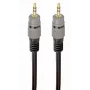 Audiokabel Gembird 3,5 mm stekker–stekker, 1,5 m, vergulde contacten, zwart