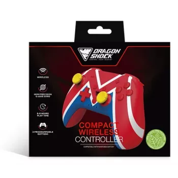 DragonShock PopTop Compact, gamepad, Nintendo Switch, terug-knop, D-pad, home-knop, reset-knop, draadloos, Bluetooth, USB Type-C