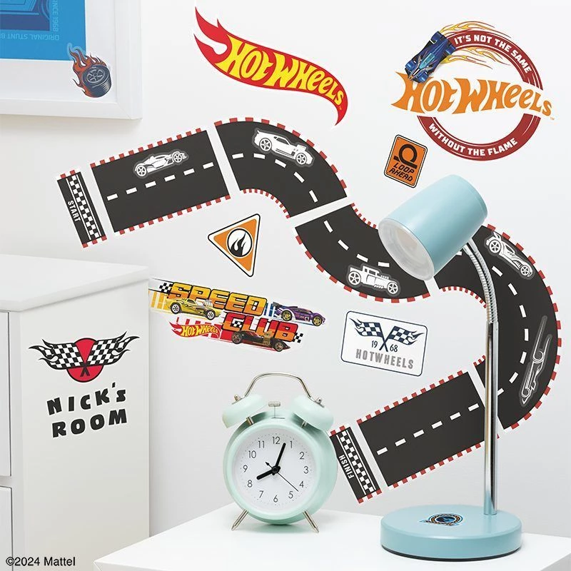 Muursticker Paladone Hot Wheels Personalisation PP13745HW — decoratieve zelfklevende stickers voor kinderkamer