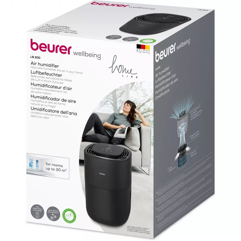 Luchtbevochtiger Beurer LB 200 zwart met 200 ml watertank