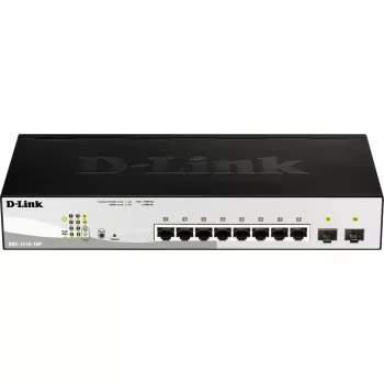 D-Link DGS-1210-10P managed L2 Gigabit Ethernet (10/100/1000) Power over Ethernet (PoE) 1U zwart