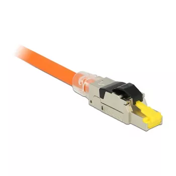 Draadconnector RJ45 DeLOCK 86485 zwart zilver transparant geel